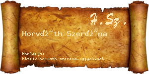 Horváth Szeréna névjegykártya